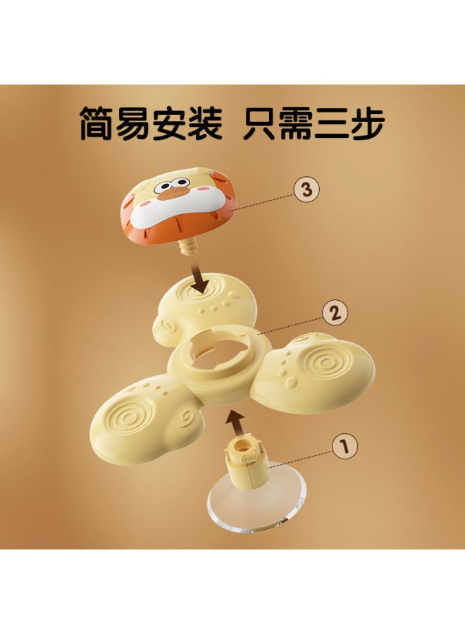 Infant Self-loading Sucker Turn Turn Music Baby Bathroom Bath Rotary Bite Animal Top Children's Educational Toys - Image 4